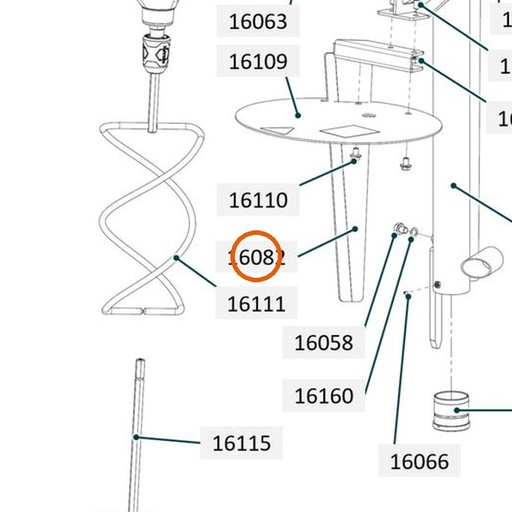 Collomix schraper voor oneMIX 340