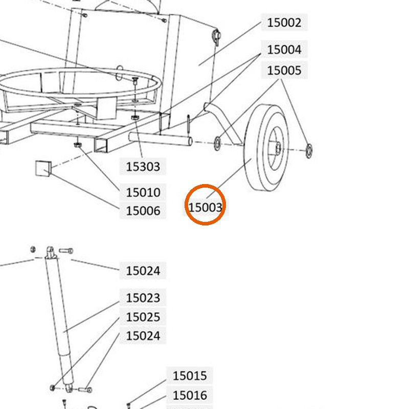 Collomix massief rubberen wiel voor XM 2-650 en XM 3-900