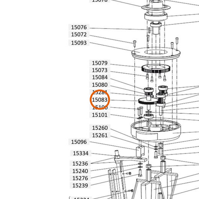 Collomix tandwiel 17CrNiMo6 voor XM 2-650 en XM 3-900