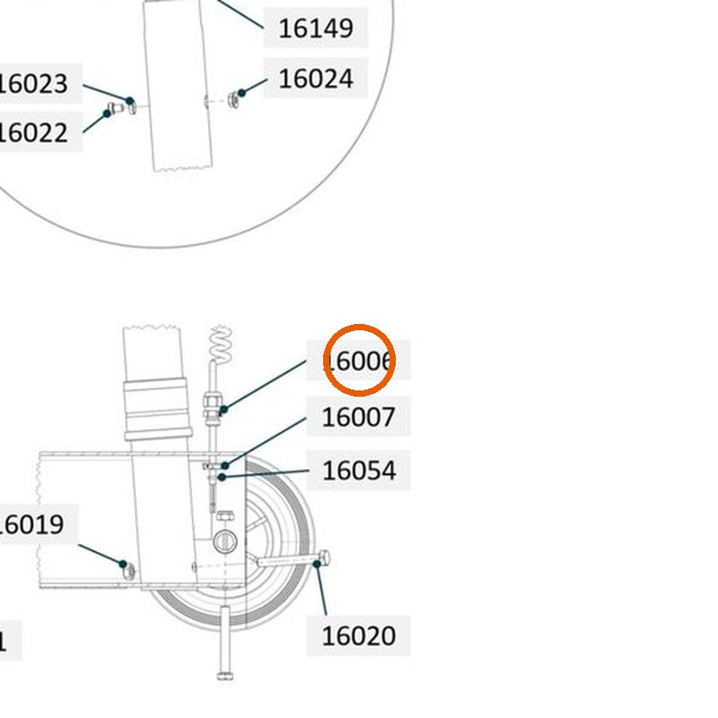 Collomix kabelwartel M12 x 1,5 voor oneMIX 340, XM 2-650 en XM 3-900
