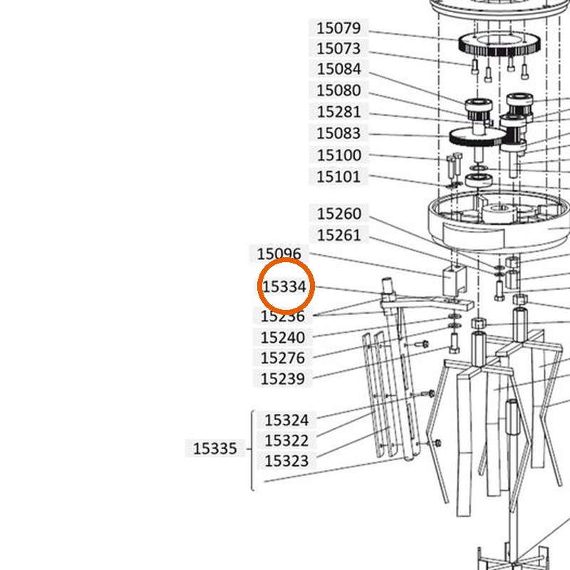 Collomix bevestigingsarm schraper voor XM 2-650 en XM 3-900