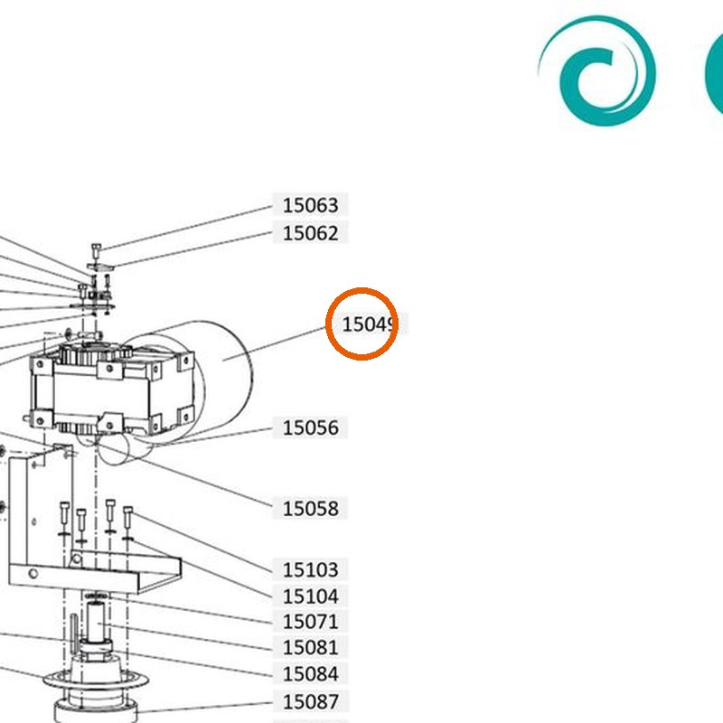 Collomix tandwielmotor 230 V 1,1 kW 50 Hz voor XM 2-650