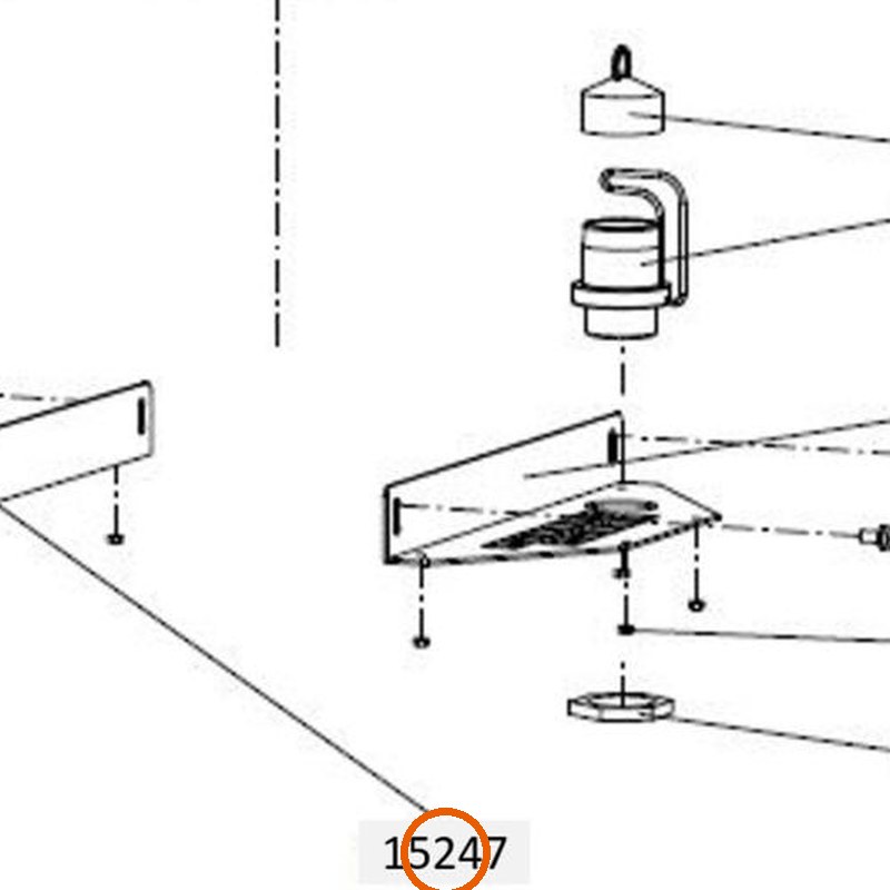 Collomix houder beschermkap links voor XM 2-650 en XM 3-900