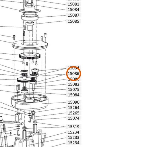 Collomix kogellager 6304 ZZ voor XM 2-650 en XM 3-900
