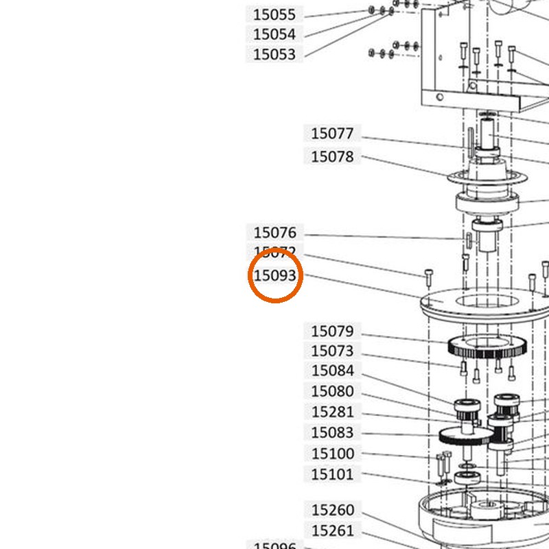 Collomix lagerdeksel 65/2K gietijzer bewerkt voor XM 2-650 en XM 3-900