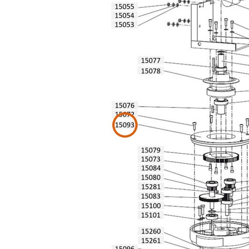 Collomix lagerdeksel 65/2K gietijzer bewerkt voor XM 2-650 en XM 3-900