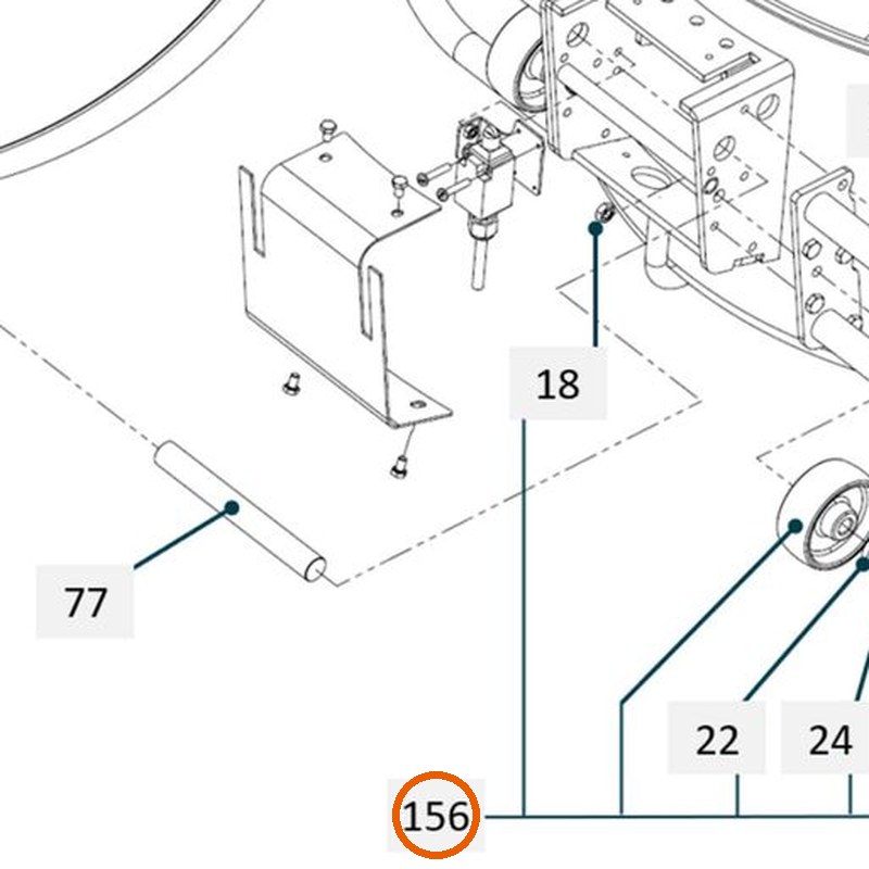 Collomix transportwiel voor TMX 1000 en TMX 1500