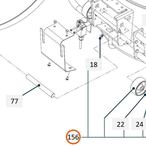 Collomix transportwiel voor TMX 1000 en TMX 1500