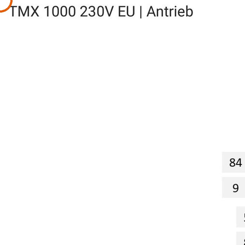 Collomix motorkabel voor TMX 1000 en TMX 1500