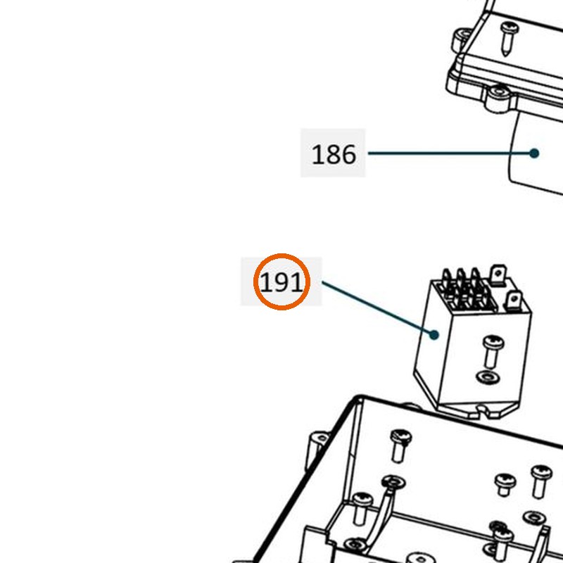 Collomix relais JD3 230 V 50 Hz voor TMX 1000 en TMX 1500