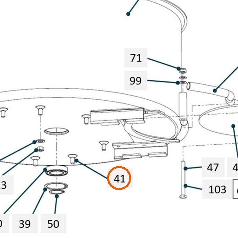 Collomix verzonken inbusbout M10 x 25 (DIN 7991) voor TMX 1000 en TMX 1500