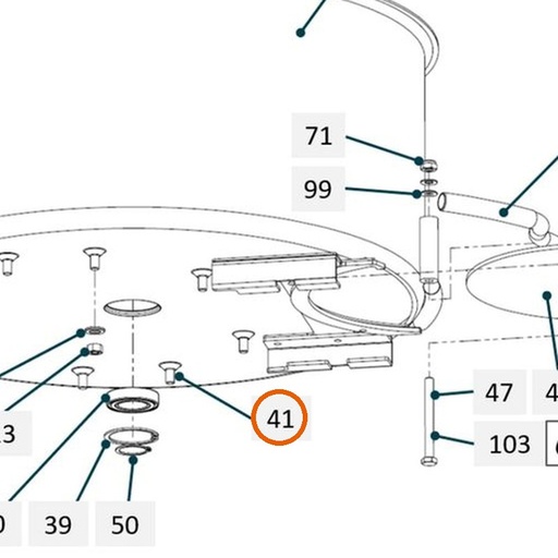 Collomix verzonken inbusbout M10 x 25 (DIN 7991) voor TMX 1000 en TMX 1500