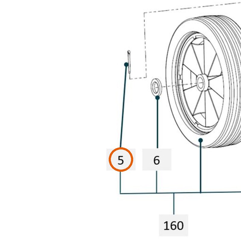 Collomix veersplitpen enkel (DIN 11024) voor TMX 1000 en TMX 1500