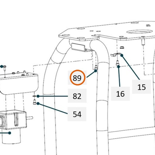 Collomix inbusbout M6 x 8 (DIN 912) voor TMX 1000 en TMX 1500