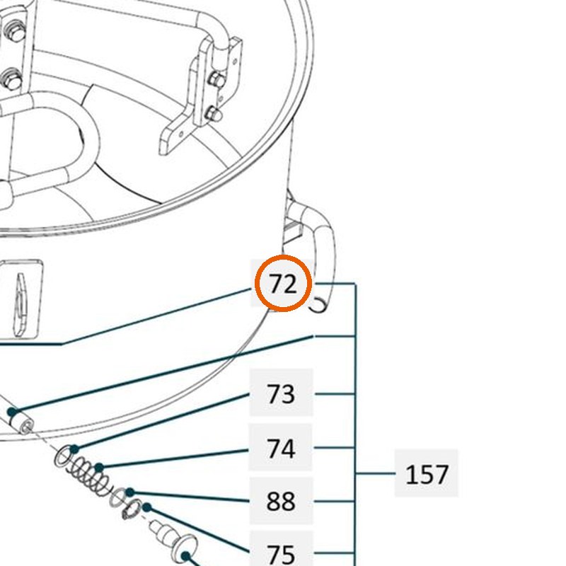 Collomix stelschroef M6 x 30 (DIN 913) voor TMX 1000 en TMX 1500