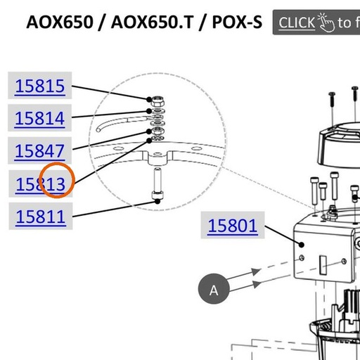 Collomix getande veerring B4,3 (DIN 6797) voor AOX 650 en POX-S