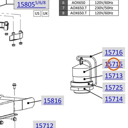 Collomix afdekdop voor AOX 650, AOX-S en POX-S