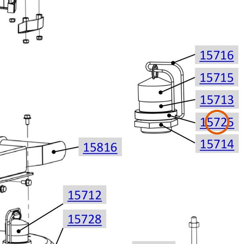 Collomix klemsluiting voor AOX 650, AOX-S en POX-S