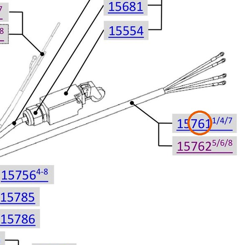 Collomix motorkabel 230 V voor AOX 650, AOX-S en POX-S