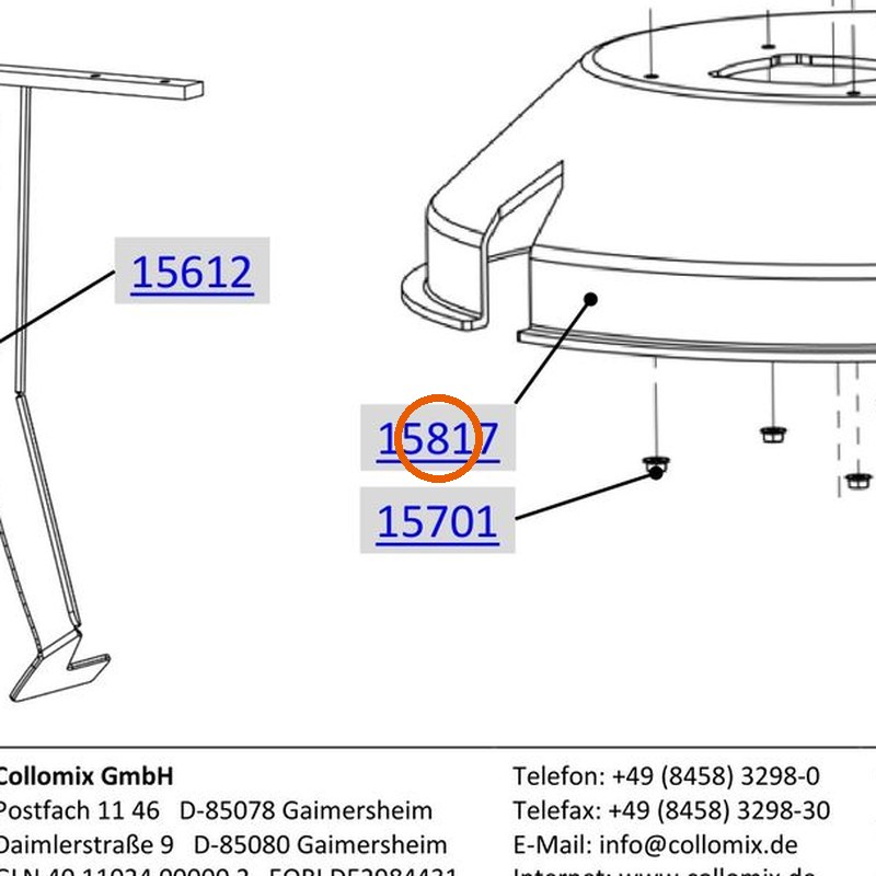 Collomix beschermkap Xo 1 voor AOX 650 en POX-S
