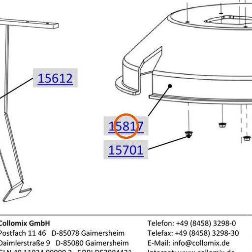 Collomix beschermkap Xo 1 voor AOX 650 en POX-S