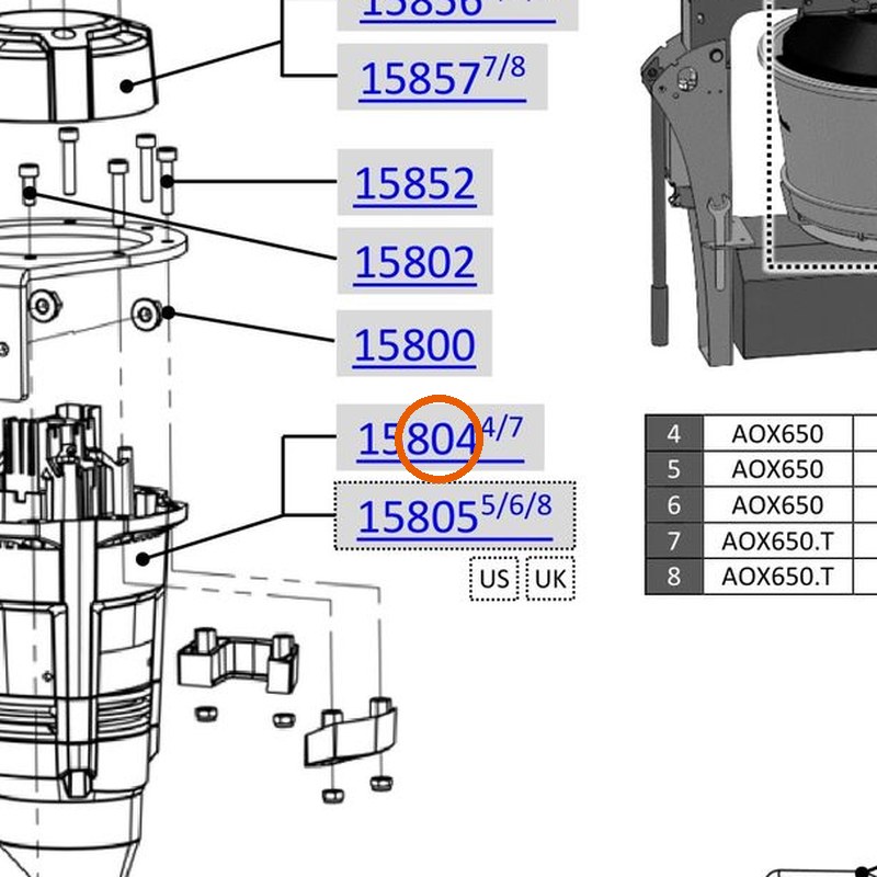 Collomix mengmotor 230 V voor AOX 650 en POX-S