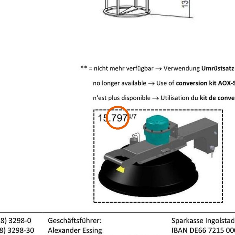 Collomix ombouwset naar AOX 650 voor AOX-S en POX-S