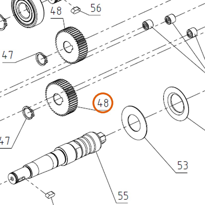 Collomix tandwiel z44 voor Xo 33 duo en Xo 55 duo