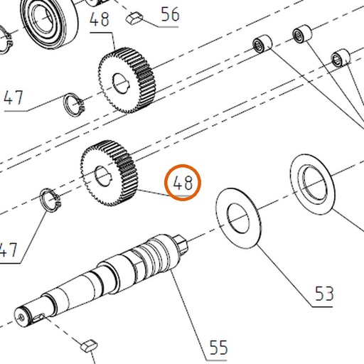 Collomix tandwiel z44 voor Xo 33 duo en Xo 55 duo
