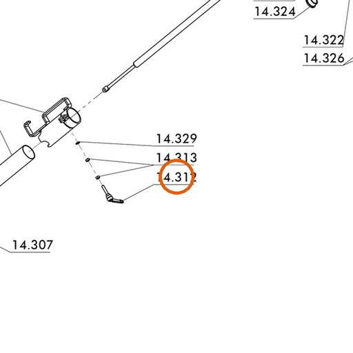 Collomix spanhendel verstelbaar M8 x 30 voor RMX