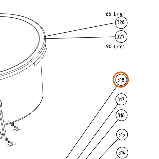 Collomix verzonken inbusbout M8 x 40 (DIN 7991) voor transportwagen 65 l