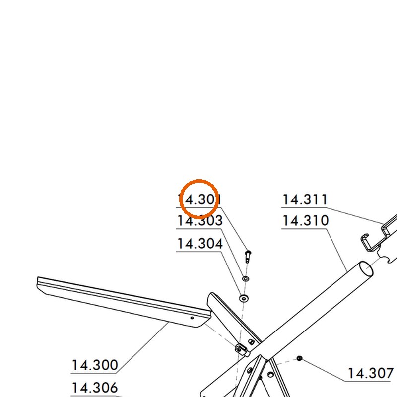 Collomix pen met draadeind 10 x 31 x 45 (DIN 1445) voor RMX