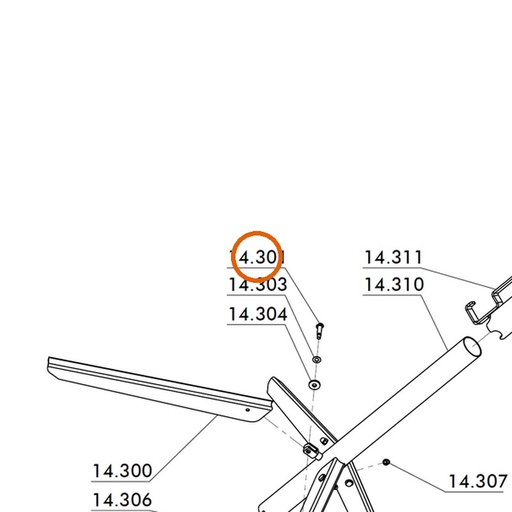 Collomix pen met draadeind 10 x 31 x 45 (DIN 1445) voor RMX
