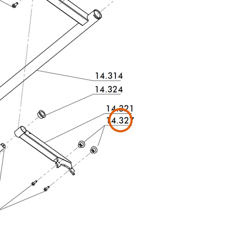 Collomix oogmoer M8 (DIN 582) voor RMX