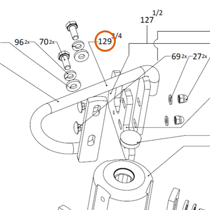 Collomix mengarm buiten voor TMX 1500