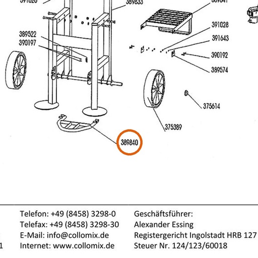 Collomix klapconsole voor TMS 2000