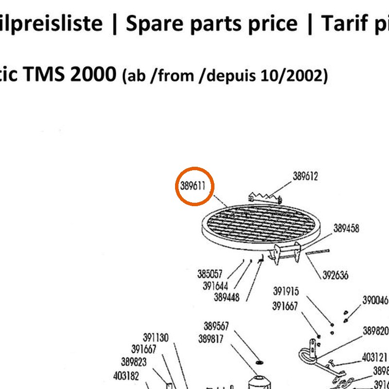 Collomix deksel voor TMS 2000