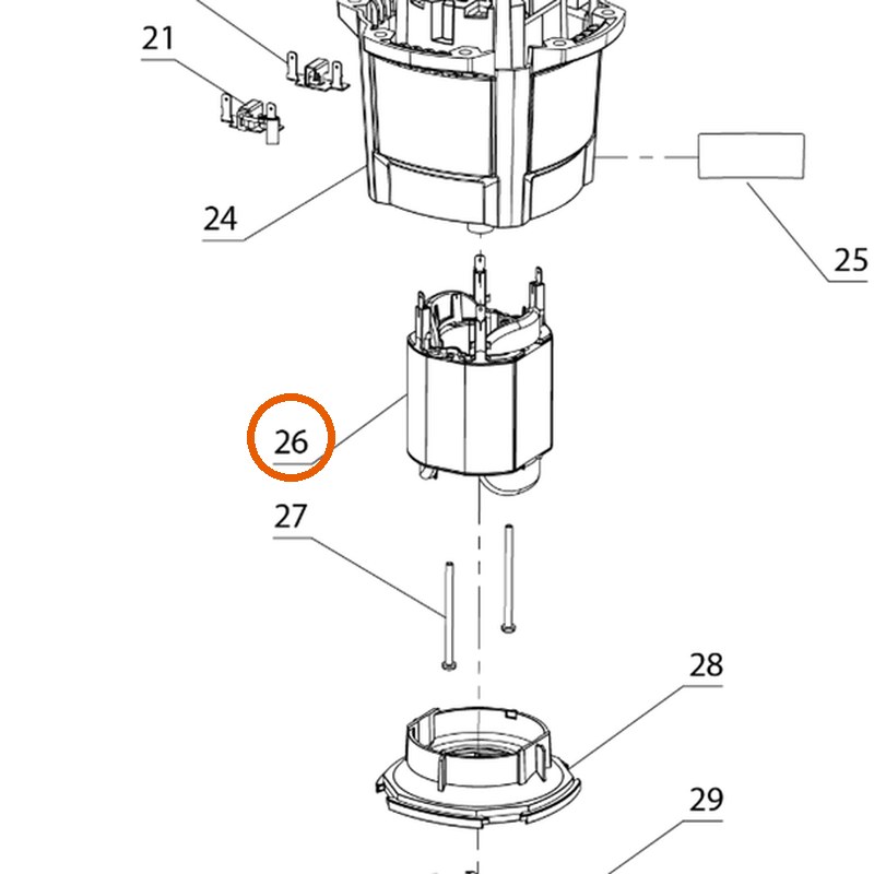 Collomix stator 230 V voor Xo 4 (21063)