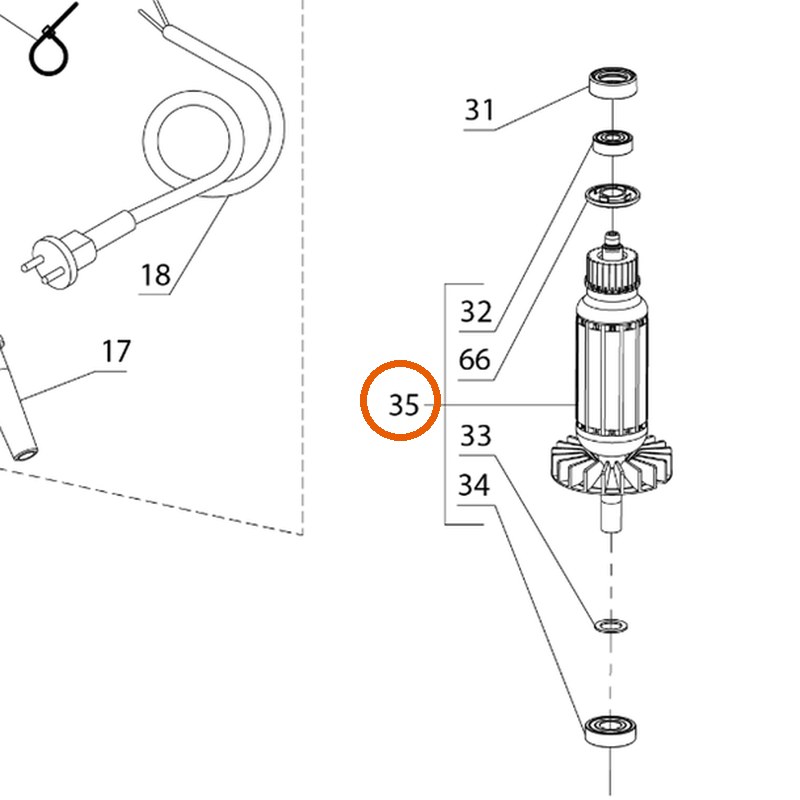 Collomix rotor 230 V voor Xo 4 (21146)