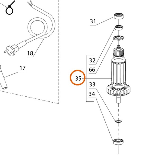 Collomix rotor 230 V voor Xo 4 (21146)