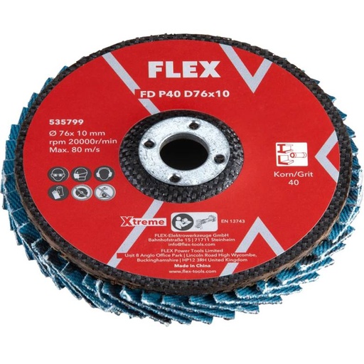 FLEX FD D76x10 | Lamellenslijpschijf 76 mm