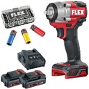 FLEX IW 1/2" 400 18-EC C + P-Set 22 Q + IPS D17-21 1/2" Set | Compacte 18 V accuslagmoersleutel met slagdoppenset