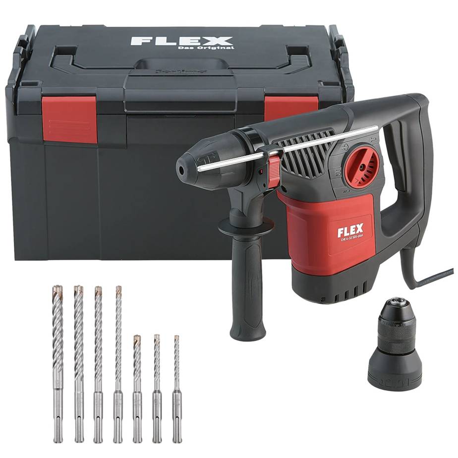 FLEX CHE 4-32 R borenset | Combinatiehamerboormachine 4 kg, SDS-plus + hamerboorset