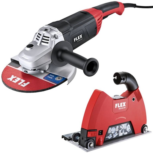 FLEX L 2200 + DCG AG 230 | 2200 watt haakse slijper, 230 mm + doorslijpzuigkap