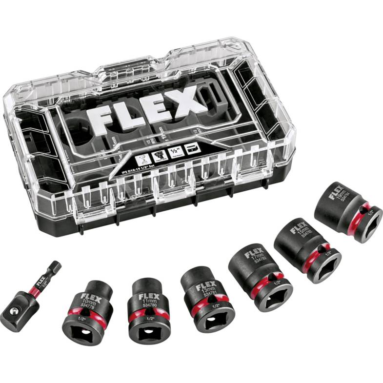 FLEX IPS D10-19 1/2" Set | Slagdoppenset