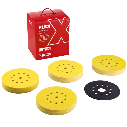 FLEX D225 ST-Set VE5 | Starterset schuurpapier wand/plafond Xtreme