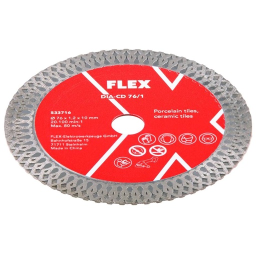 FLEX DIA-CD 76/1 | Diamantdoorslijpschijf voor tegels