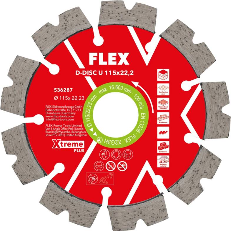 FLEX D-DISC U | Diamantslijpschijf universeel Xtreme Plus