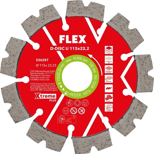 FLEX D-DISC U | Diamantslijpschijf universeel Xtreme Plus