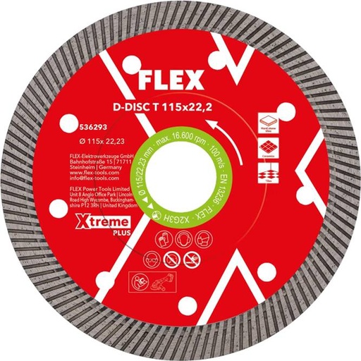 FLEX D-DISC T | Diamantdoorslijpschijf voor tegels Xtreme Plus